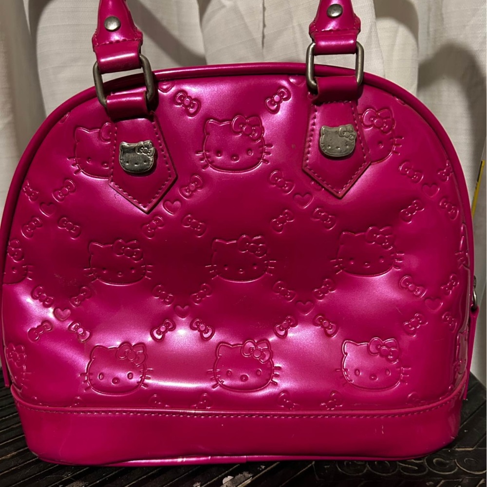 Hello Kitty Fuchsia Embossed Mini Bag